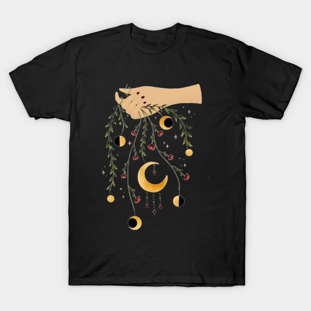 moon flower T-Shirt by ziaaarts